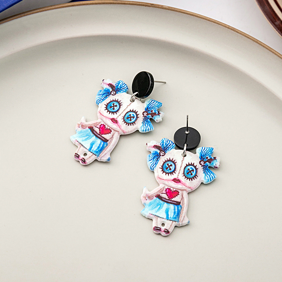 Wholesale Acrylic  Muppet Doll Earrings