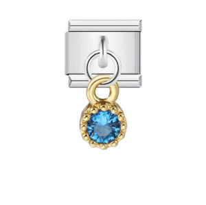 Wholesale Italian Charm Bracelet 9mm DIY Splicing Removable Small Round Zirconia Colored Stone Stainless Steel Composable Bracelet