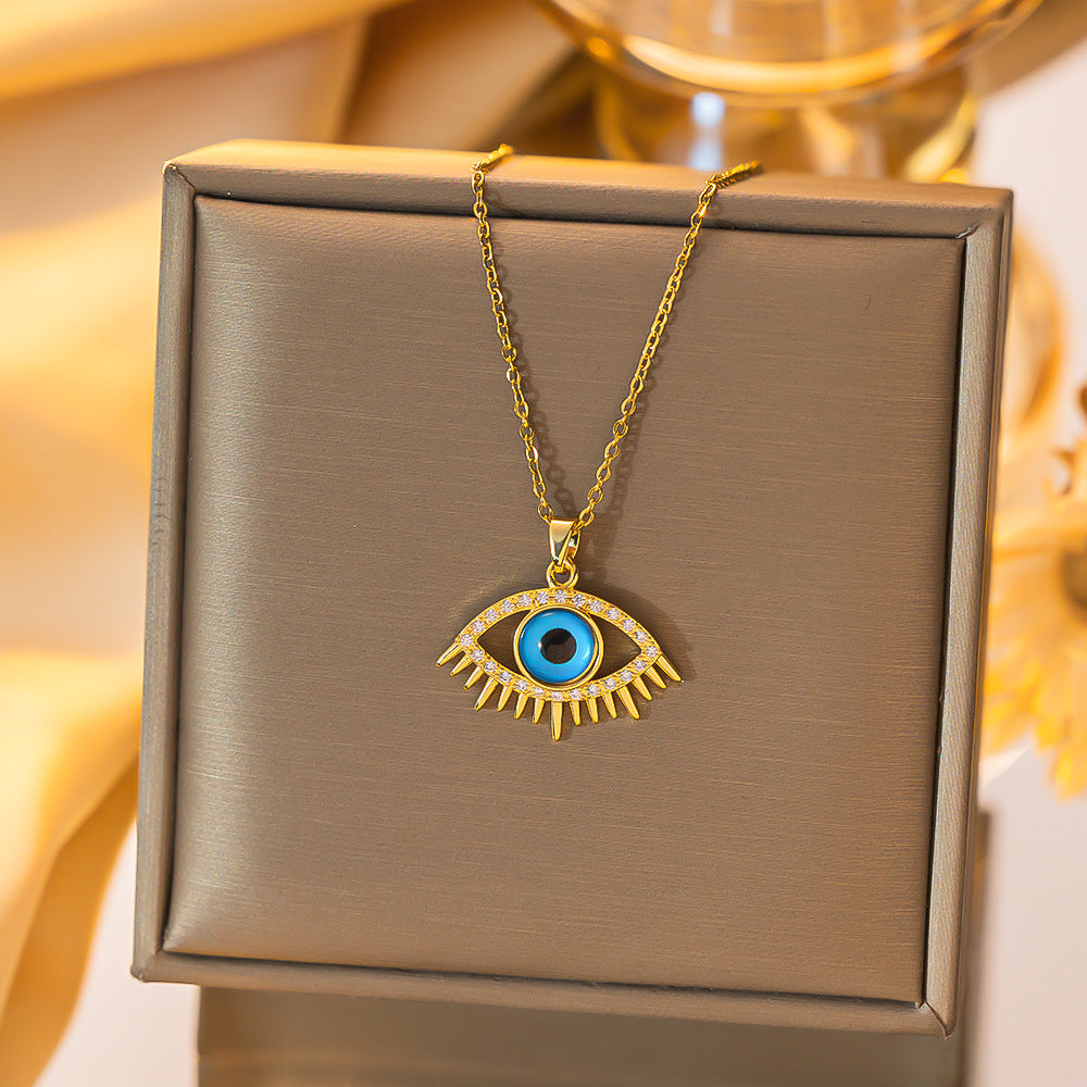 Wholesale Evil Eye Pendant Necklace Blue Eye Design for Everyday Gift Boutique Jewelry Accessory
