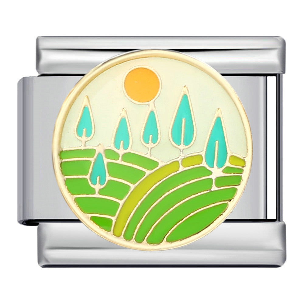 Wholesale Italian Charm Bracelet 9mm DIY Splicing Cute Creative Stainless Steel Composable Bracelet