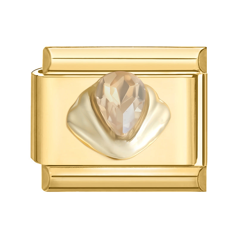 Wholesale 9mm Italian Charm Starter Bracelets DIY square Single Section Creative Stainless Steel Composable Bracelet