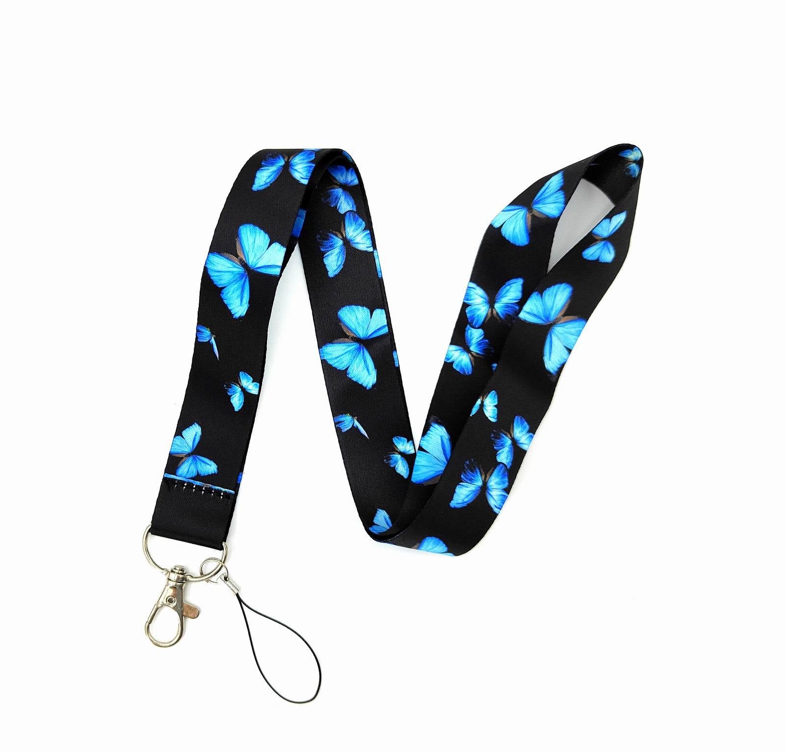 Wholesale 10pcs Colorful Butterfly Anime Lanyard Keychain ACC-KC-Zhans008