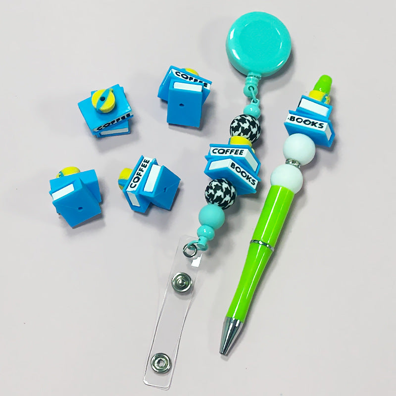 Wholesale Random 10pcs Cartoon PVC Soft Glue Focal Beads DIY Beaded Pen Accessories