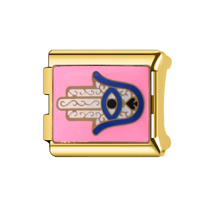 Wholesale Italian Charm Bracelet 9mm DIY Splicing Cartoon Cute Stainless Steel Composable Bracelet