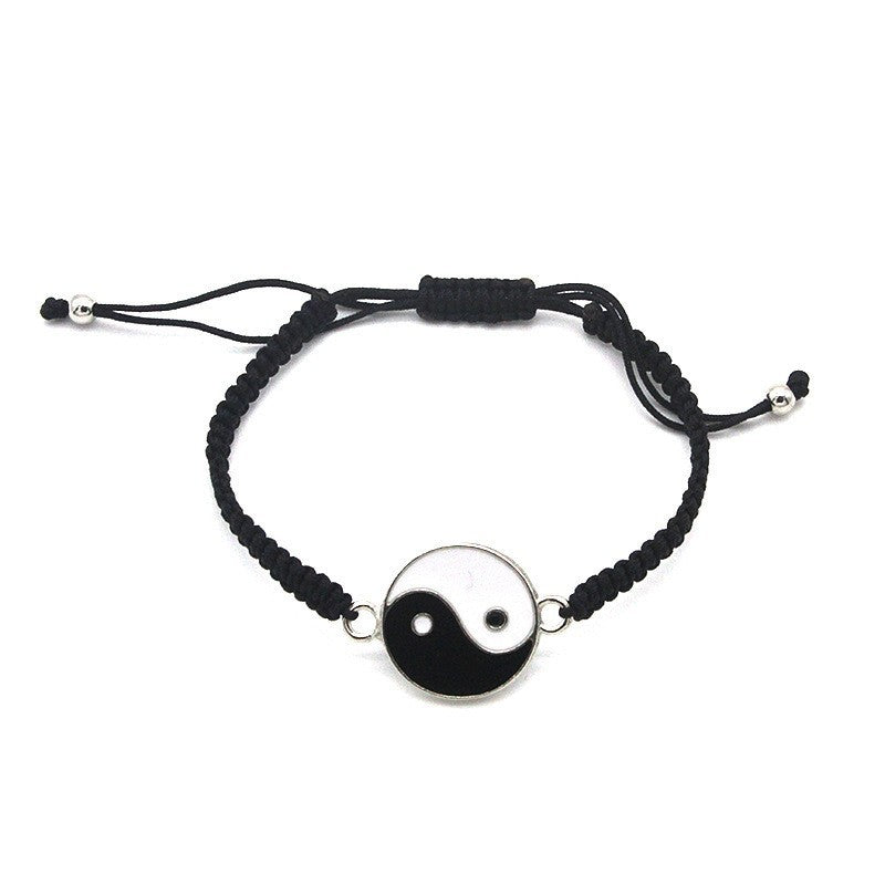 Wholesale Trendy Alloy Handmade Woven Couple Bracelet Set Taiji Bagua Design Gift Resale