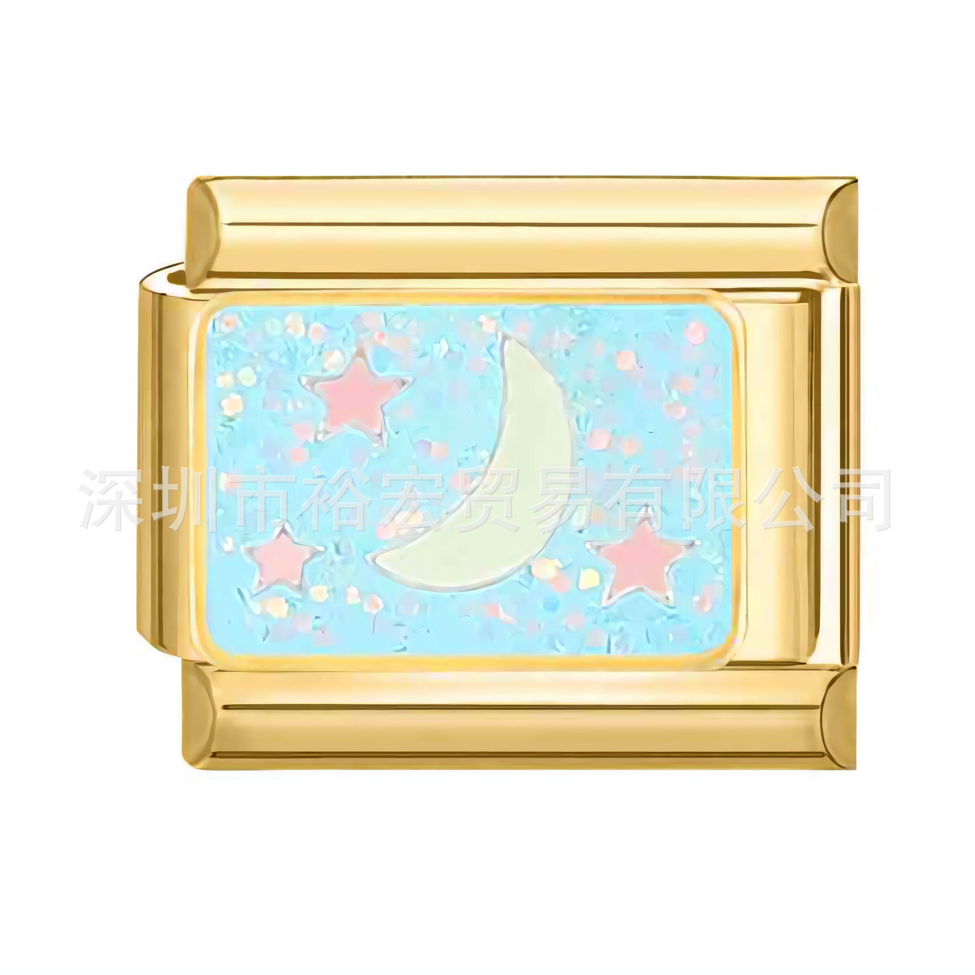 Wholesale Electroplated Stainless Steel Cartoon Food Charms Italian Bracelet DIY Supplies