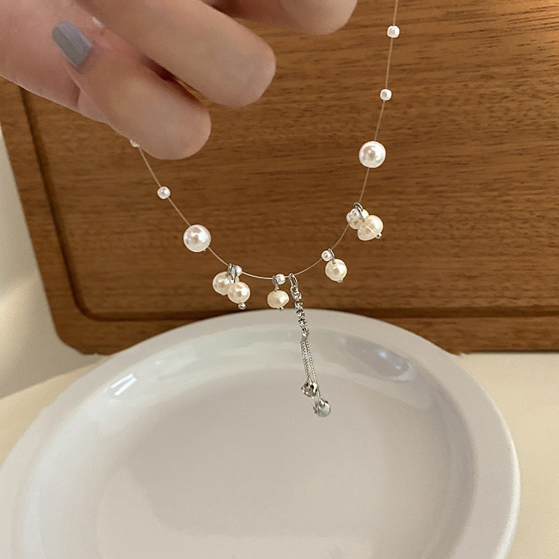 Wholesale Luxury Pearl Tassel Choker Necklace