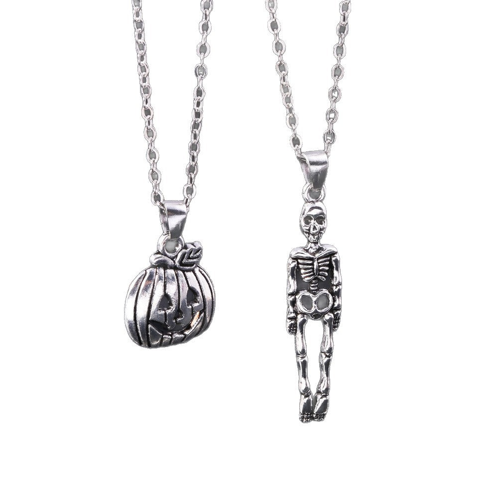 Wholesale  fashion pumpkin skull clavicle chain creative Halloween skull necklace