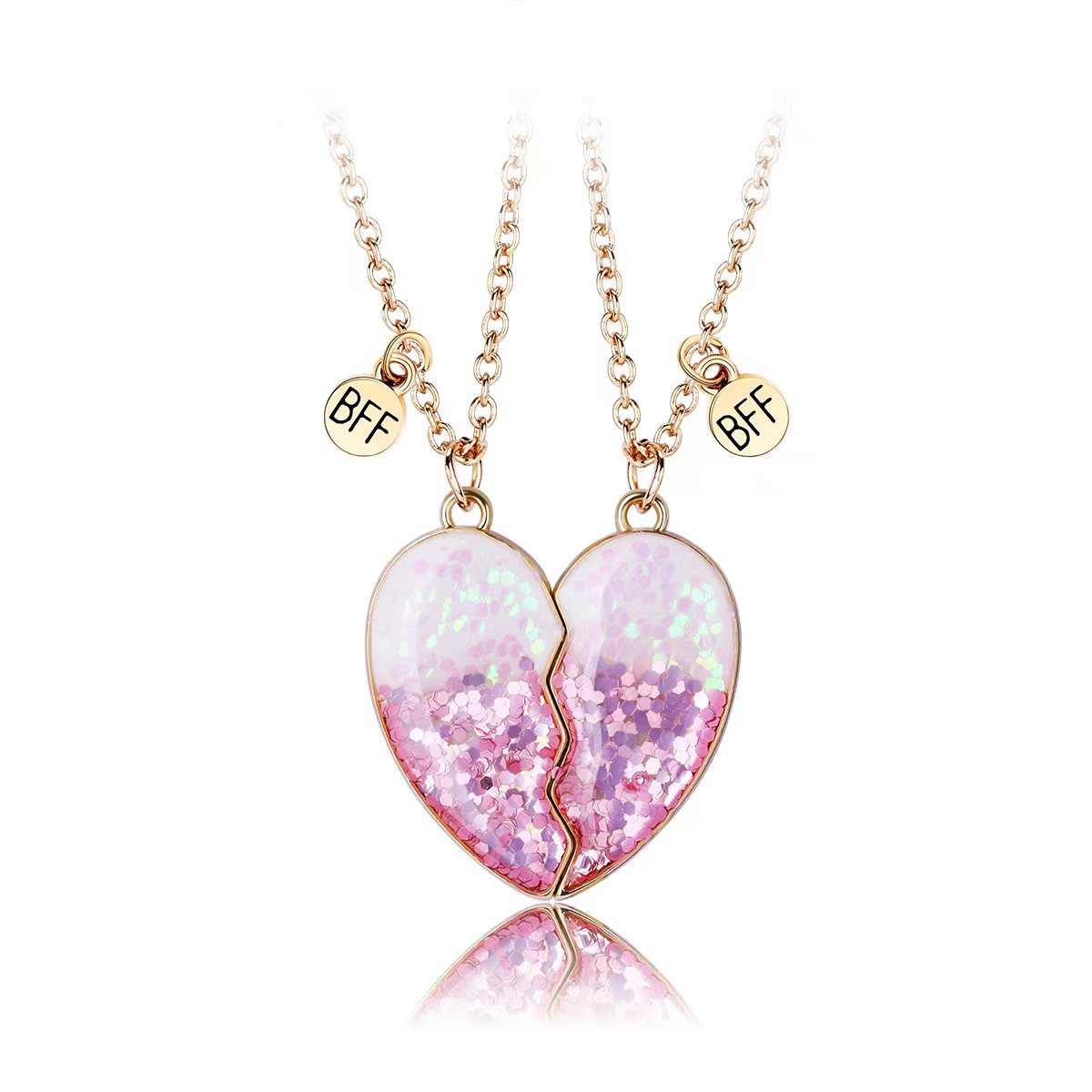 Wholesale Oil Drop Love Magnet Necklace Set ACC-NE-Hanp006