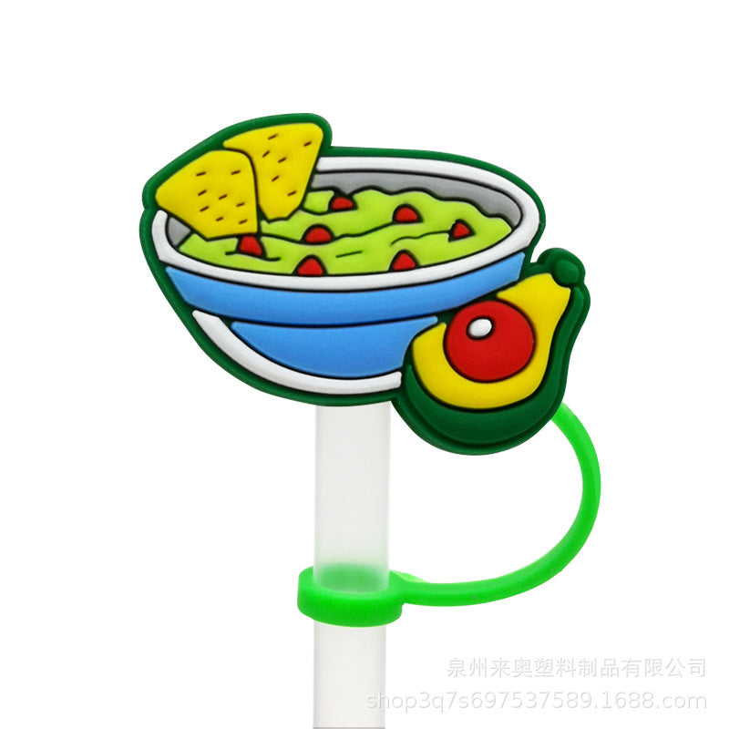 Wholesale 10PCS 7-8mm PVC Mexican Style Straw Tube Cap