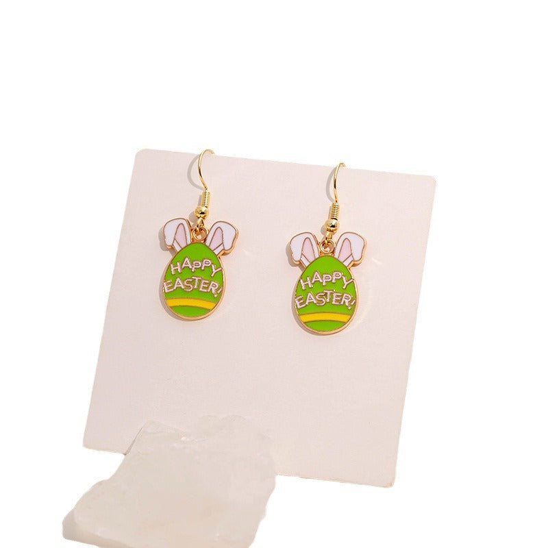 Wholesale Easter Bunny Alloy Earrings