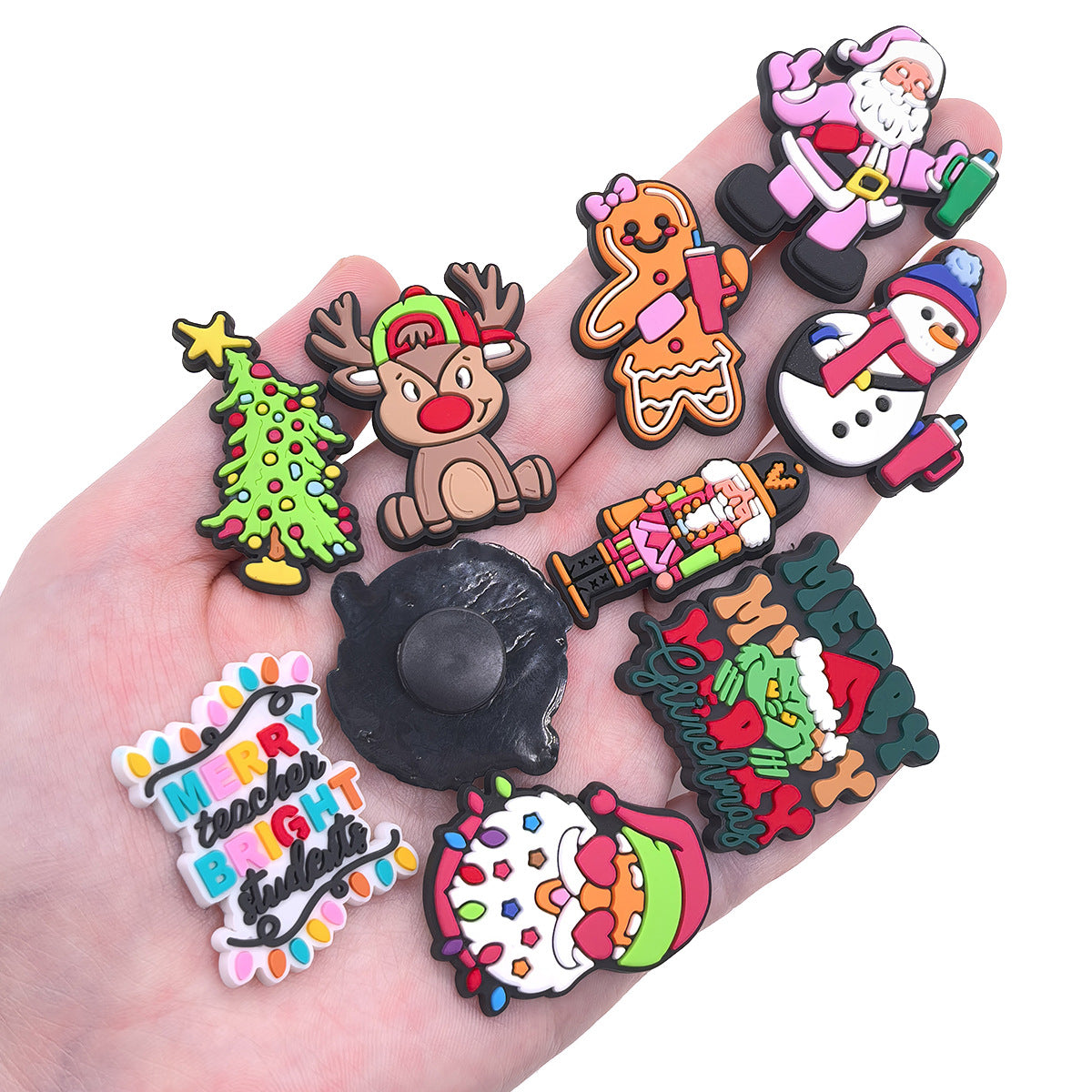 Wholesale Random 100pcs Christmas PVC Soft Rubber Shoe Buckle Decoration ACC-SC-RYY062