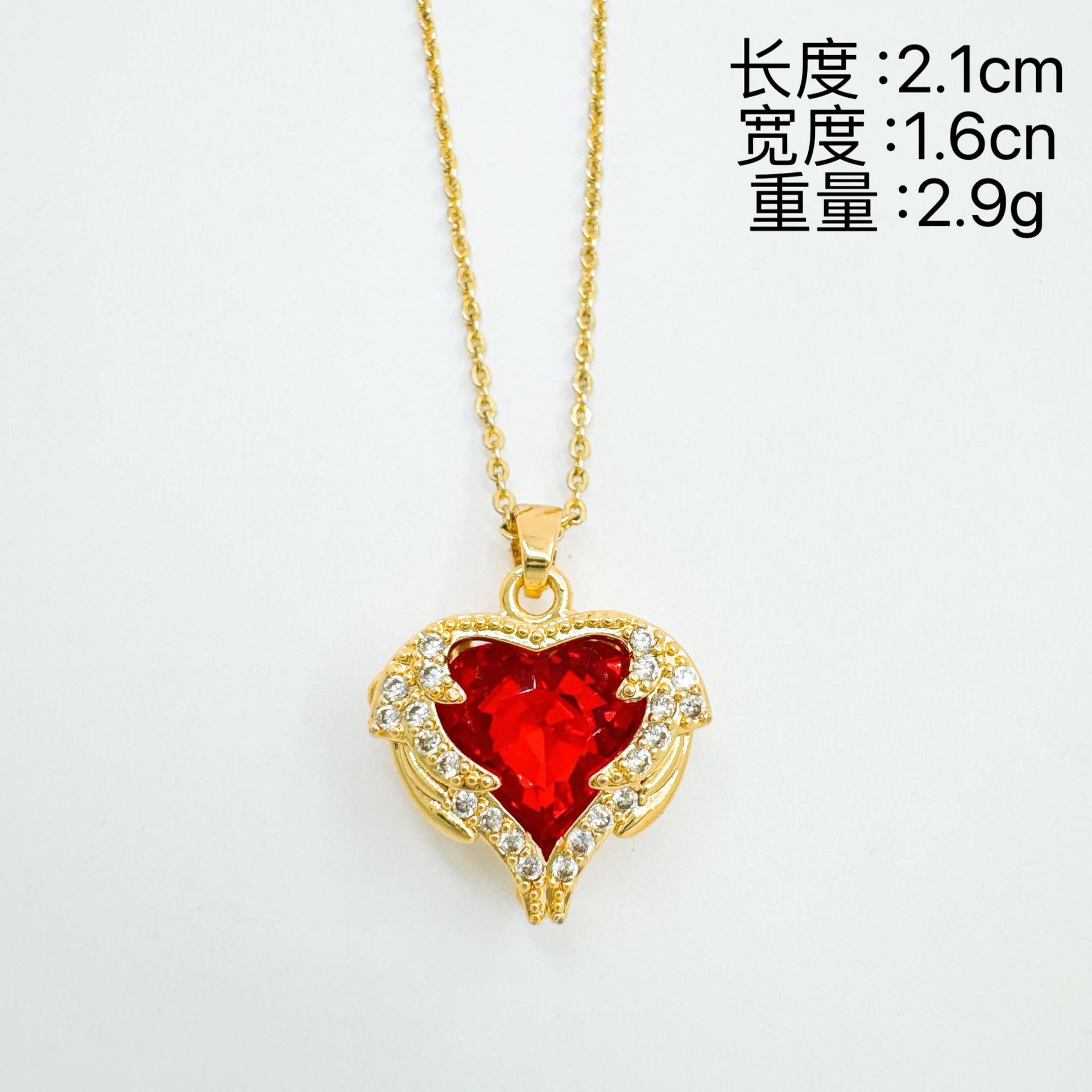 Wholesale European Style Heart Of Ocean Pendant Necklace Gold Plated Copper Zircon Women S Fashion Accessory Gift
