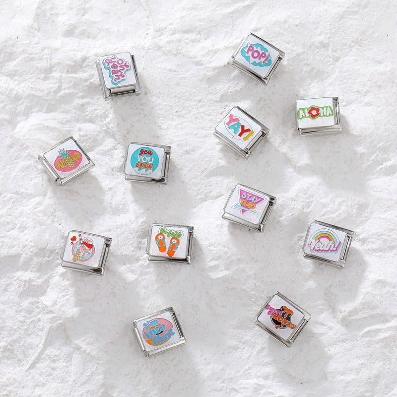 Wholesale  Italian module splicing bracelet disassembly elastic bracelet DIY Charms