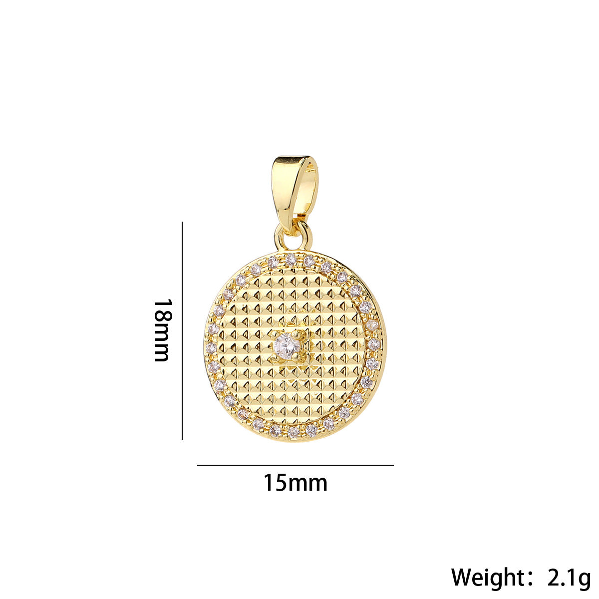 Wholesale Gold Plated Brass Honeycomb Bee Pendant Micro Set Zircon Charm DIY Jewelry Accessory Gift Boutique Resale