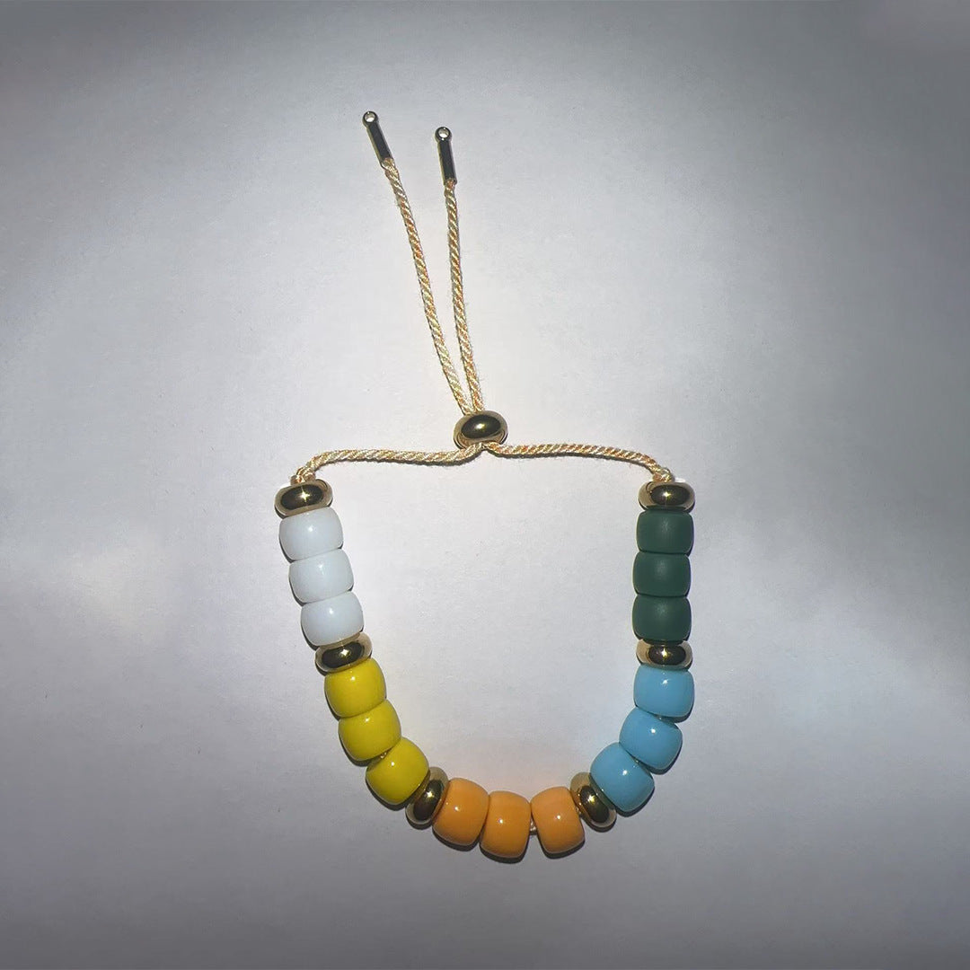 Wholesale Bohemian round glass handmade bracelet