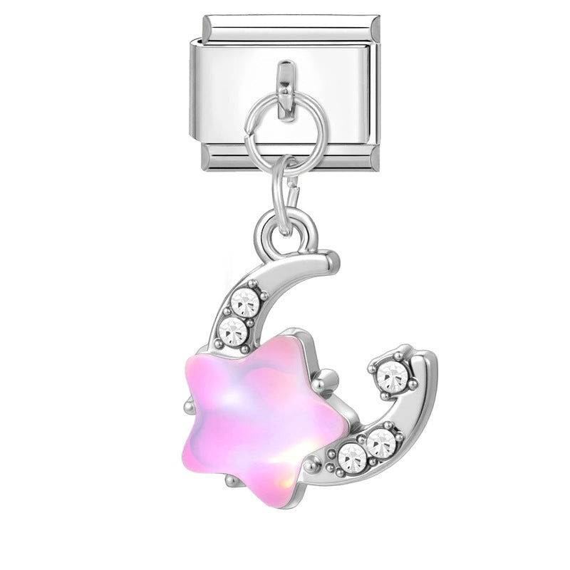 Wholesale  Italian Charm Bracelet 9mm DIY Splicing Sweet Creative Stainless Steel Composable Bracelet