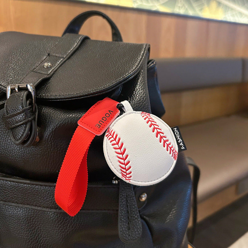 Wholesale Trendy Sports Ball Leather Bag Charm Keychain For Women S Handbag Decoration Everyday Gift