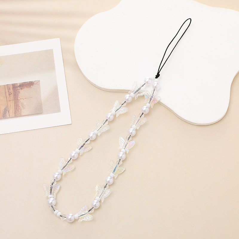 Wholesale  Colorful Bow Beaded  Chain  Jewelry Lanyard  Keychains