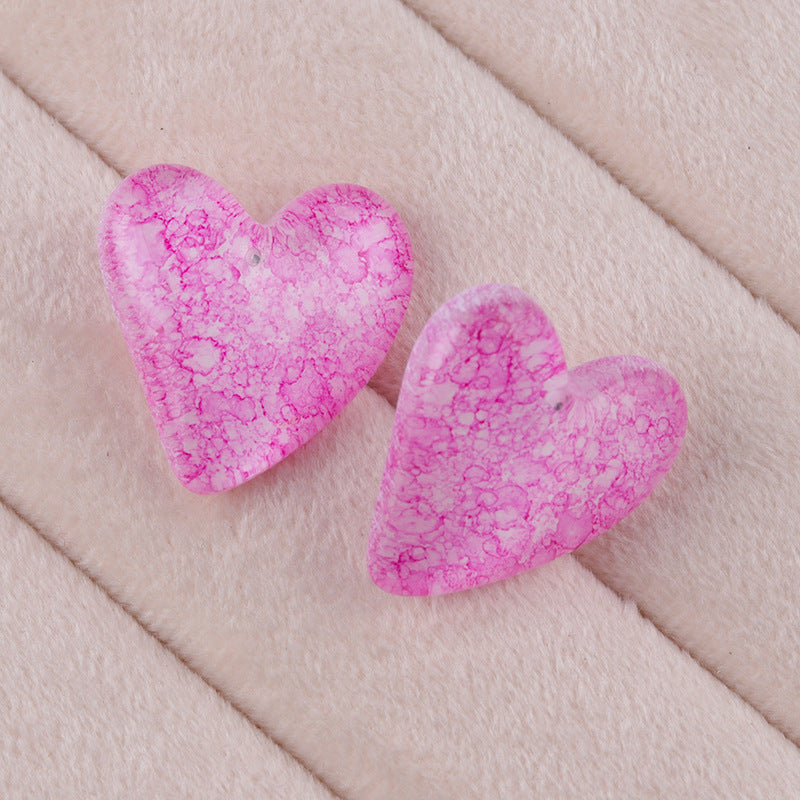 Wholesale  Bohemian love geometric diamond acrylic earrings