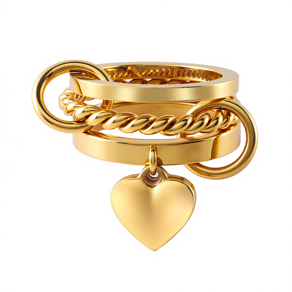 Wholesale Stainless steel zircon ring