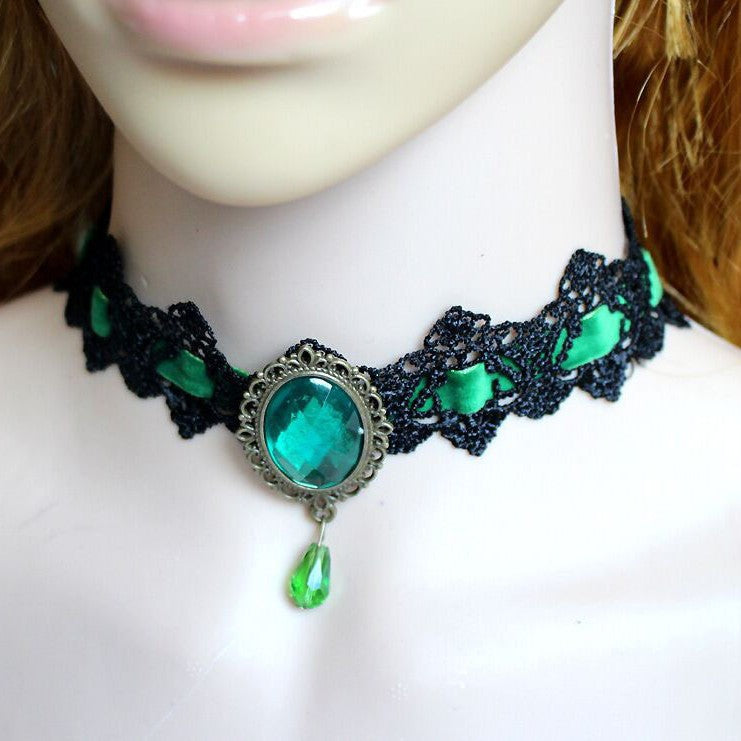 Wholesale Gothic Vintage Punk Lace Choker Necklace Alloy Jewelry Accessory Gift