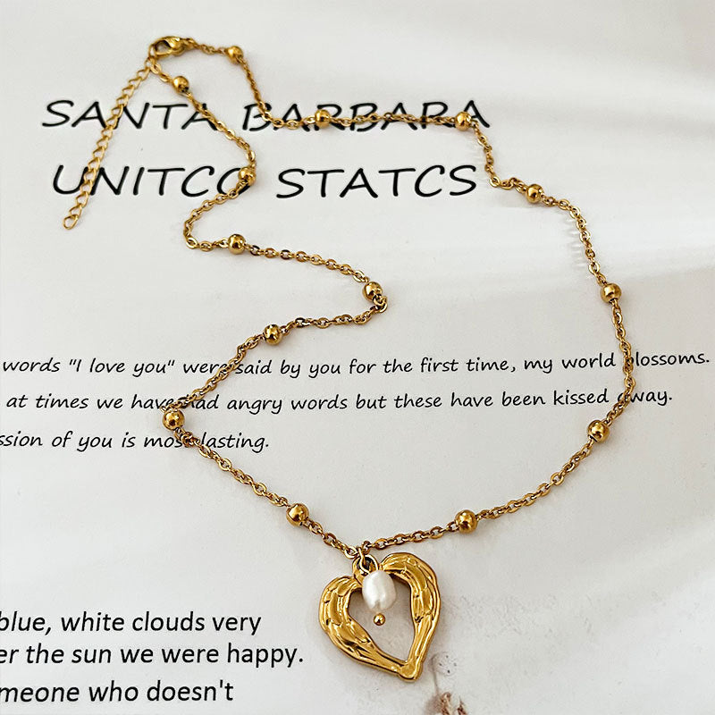 Wholesale titanium steel love necklace