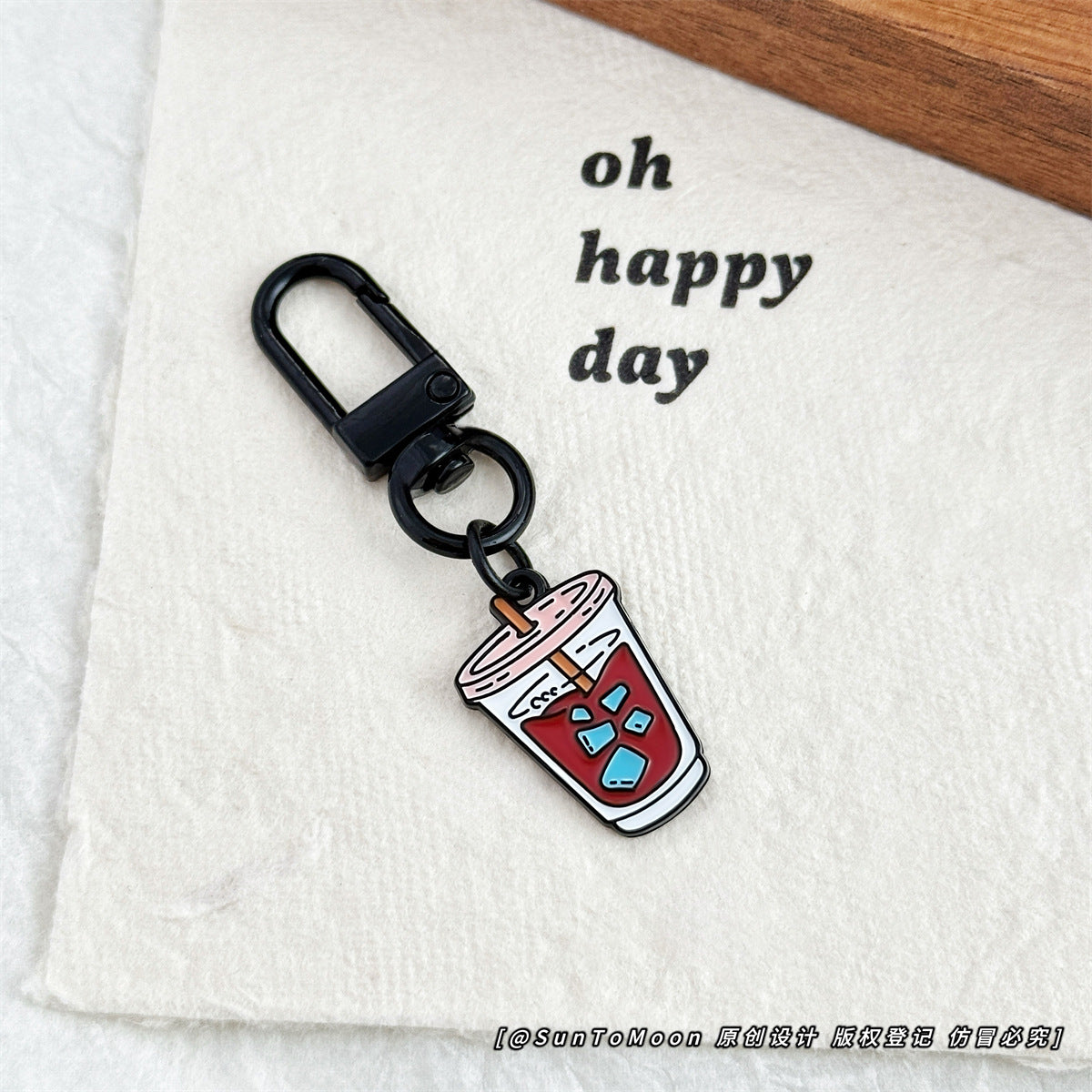 Wholesale Retro Creative Coffee Milk Tea Mini Keychain Pendant