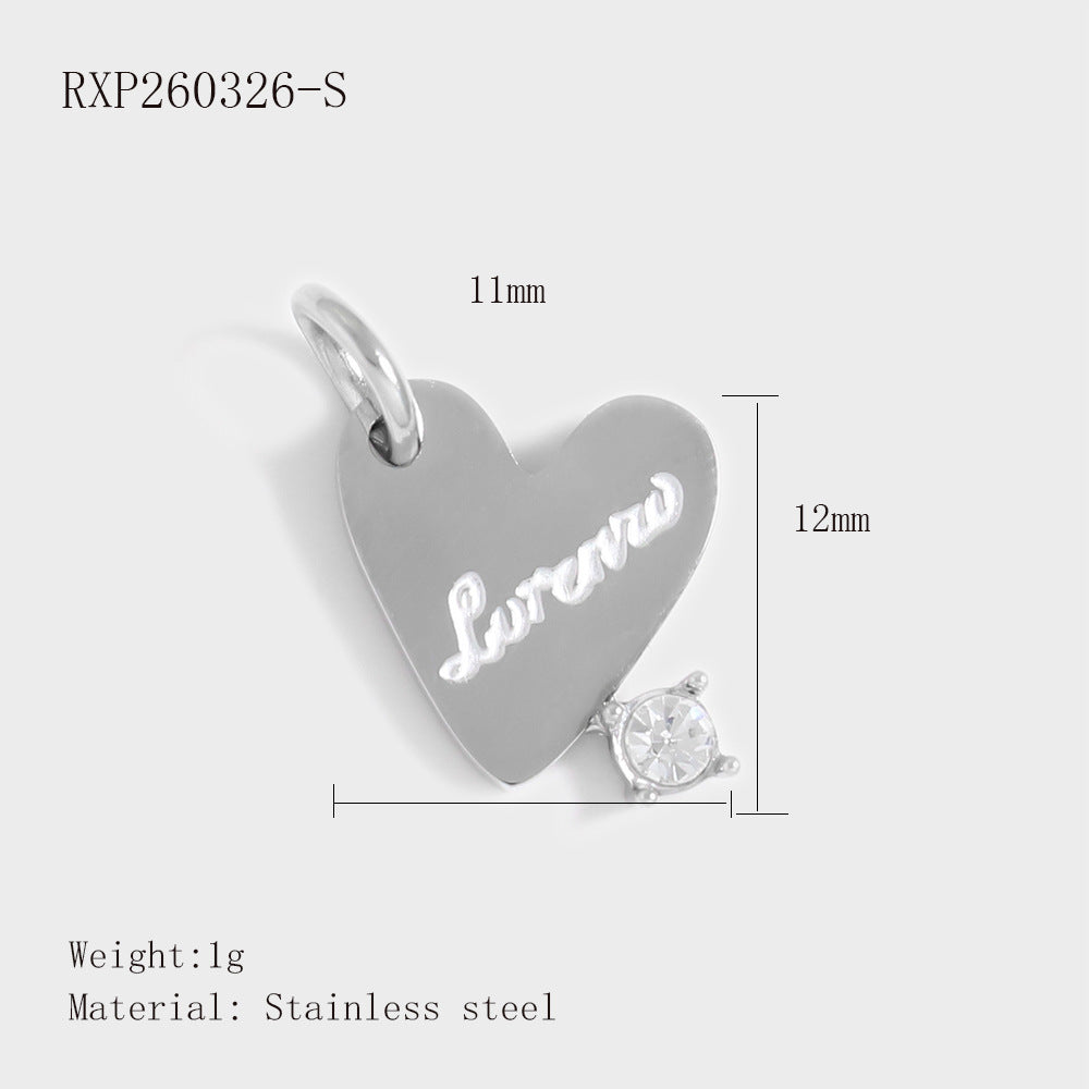 Wholesale Stainless Steel Lucky Dice Four-Leaf Clover Pendant - Gold Electroplated DIY Fashion Accessory