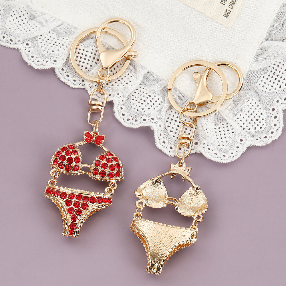 Wholesale Sparkly Rhinestone Zinc Alloy Keychain for Bag Charm Car Key Accessory Gift