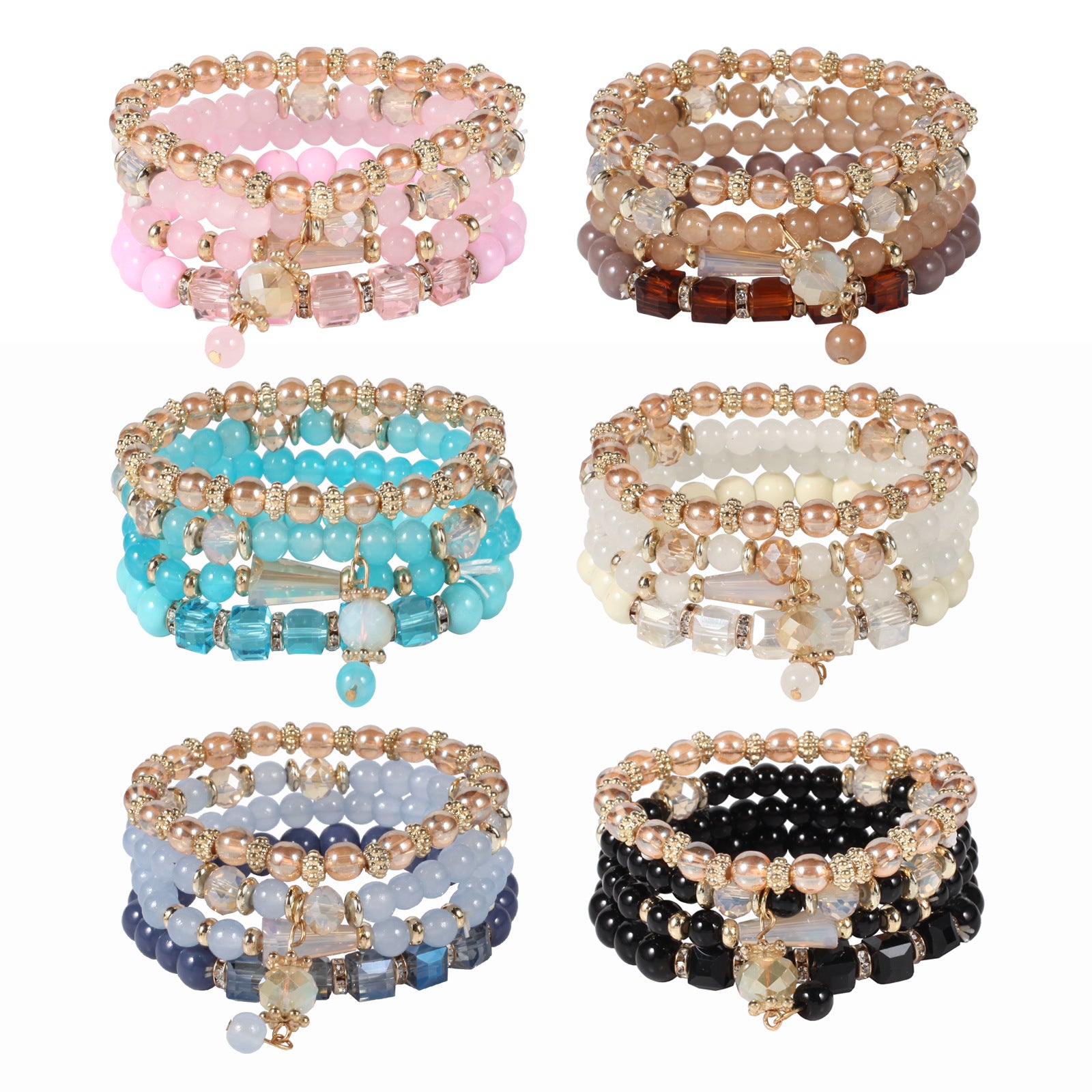 Wholesale Women' s Acrylic Bracelet Black Polka Dot Literary Retro Design Jewelry Accessory for Gift Boutique Resale