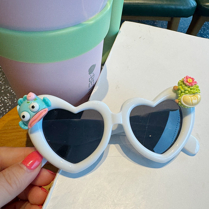 Wholesale Double Heart Cartoon Small Animal Children's Sunglasses ACCVIP-SG-Sanhe004