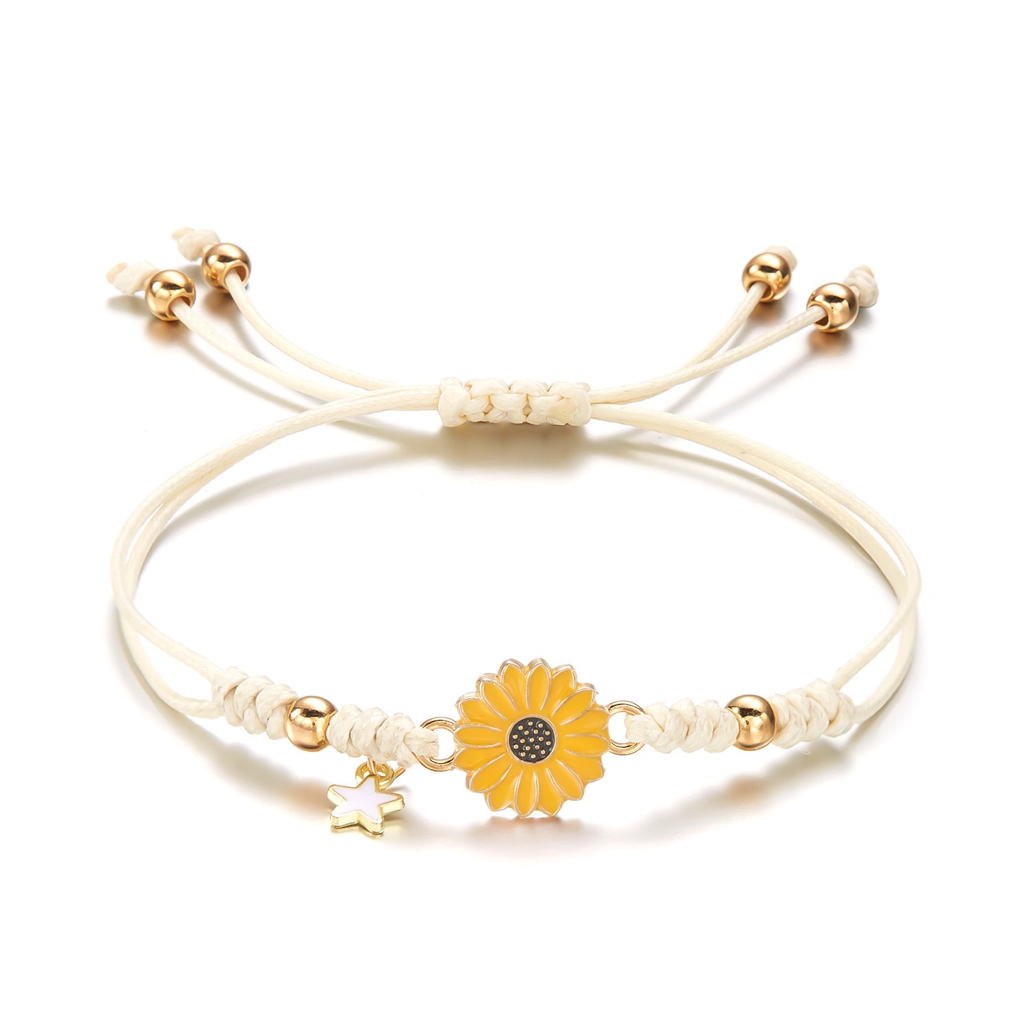 Wholesale Little Daisy Sunflower Woven Bracelet
