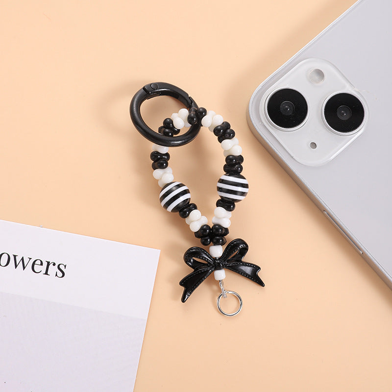 Wholesale Cartoon Bow Beaded Keychain