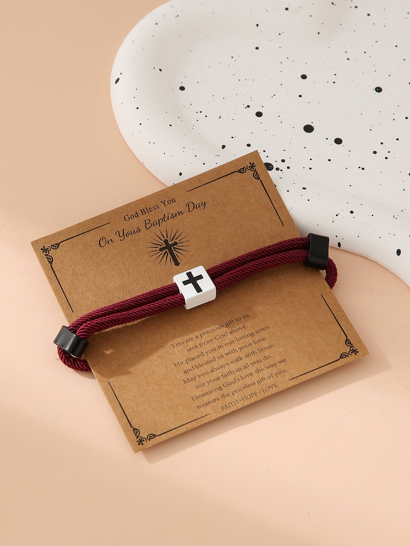 Bracelet de corde à main réglable en alliage en gros simple