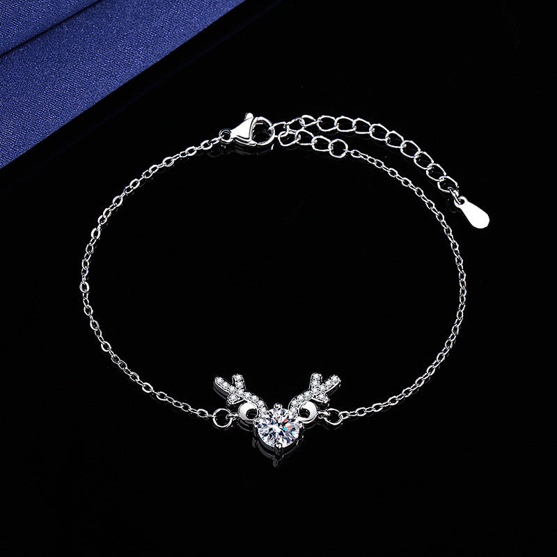 Wholesale Live Broadcast Hot-Selling New Style Bracelet with You All the Way,  Inlaid with Eight Hearts and Eight Arrows Zircon Imitation Moissanite Bracelet Bracelet