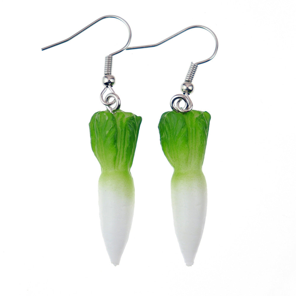 Wholesale  three-dimensional tomato food earrings