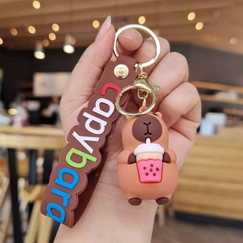 Wholesale Cute Capybara Keychain Bag Pendant Creative Car Key Accessory Boutique Resale