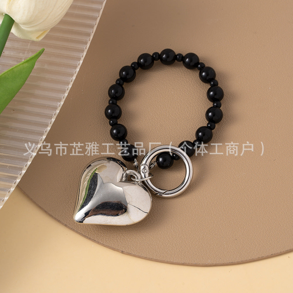 Wholesale Beaded Bow Love  Wristlet Lanyard Keychain