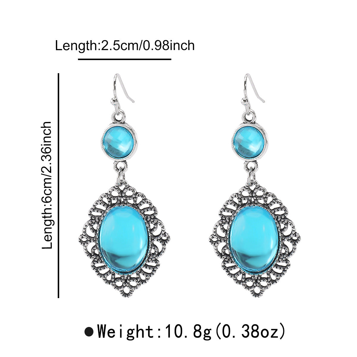Wholesale Fashionable New Antique Silver Butterfly Oil Drop Earrings Creative Retro Ethnic Style High-End Elegant Earrings