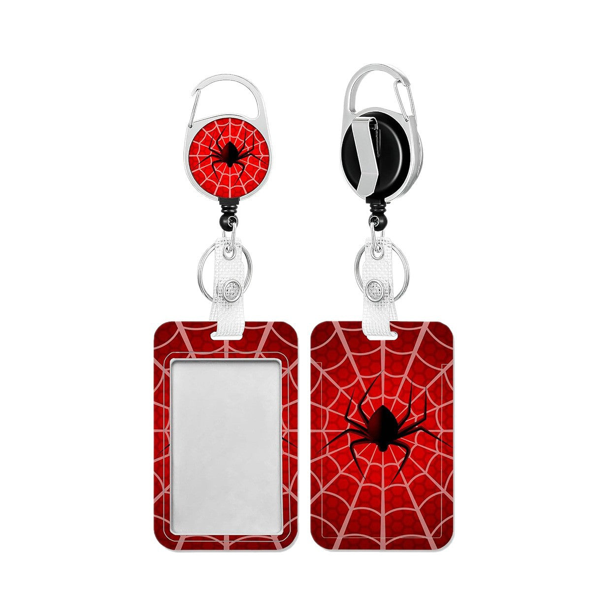 Wholesale  Web Style Badge Holder with Detachable Lanyard,  Stylish Epoxy Buckle Design,  Fashion Accessory for Everyday Use