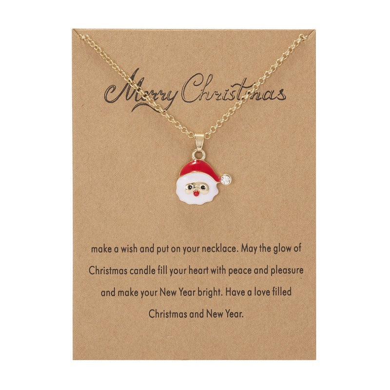 Wholesale Fashion Christmas tree Christmas snowman necklaces