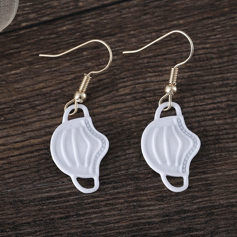Wholesale  Nurses Festival Color Mask Pendant Earrings