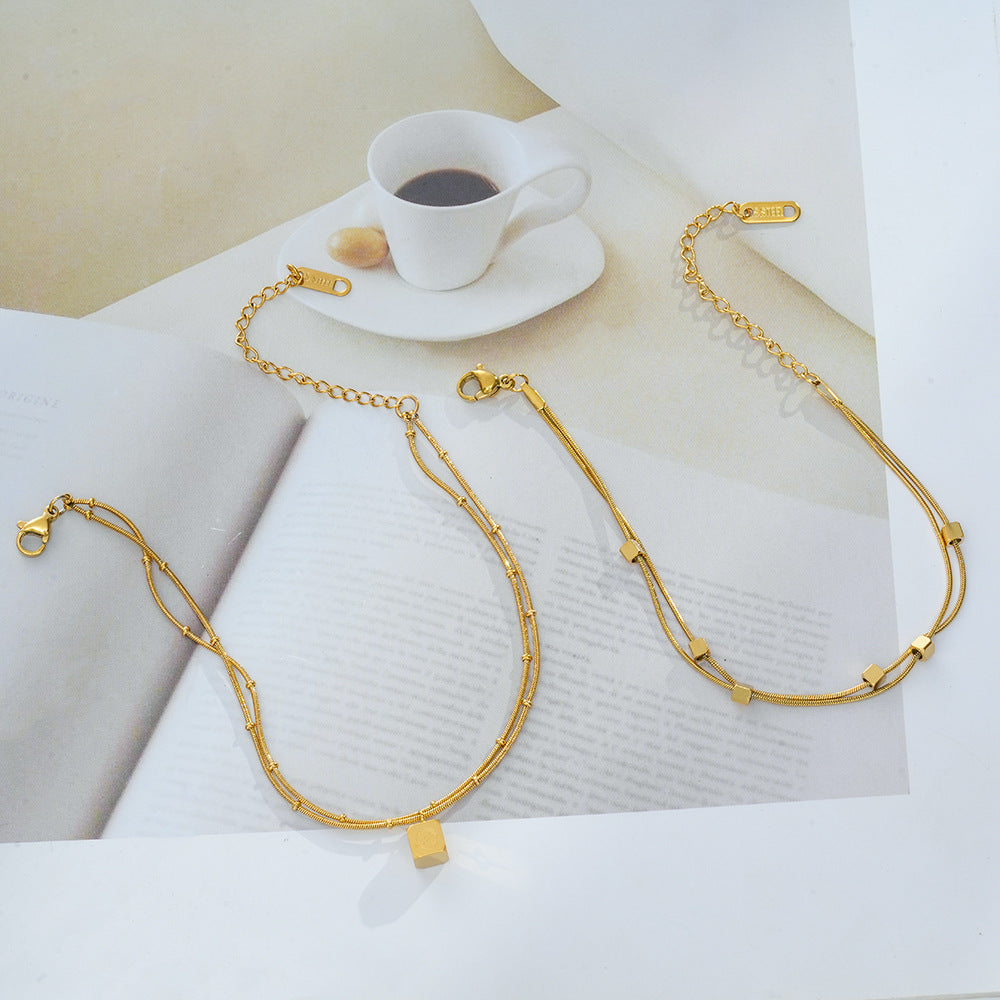 Wholesale Titanium Steel Bracelet Electroplated Finish All-Match Design Summer Chic Fashion Accessory