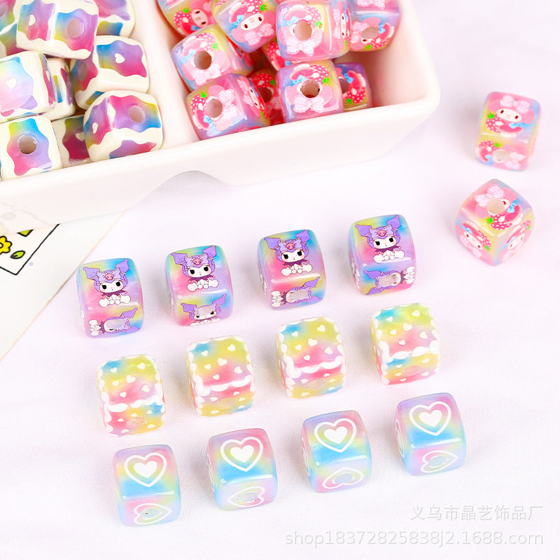 Wholesale random 10pcs Creative Cartoon  Focal Beads DIY Bead Accessories ACCVIP