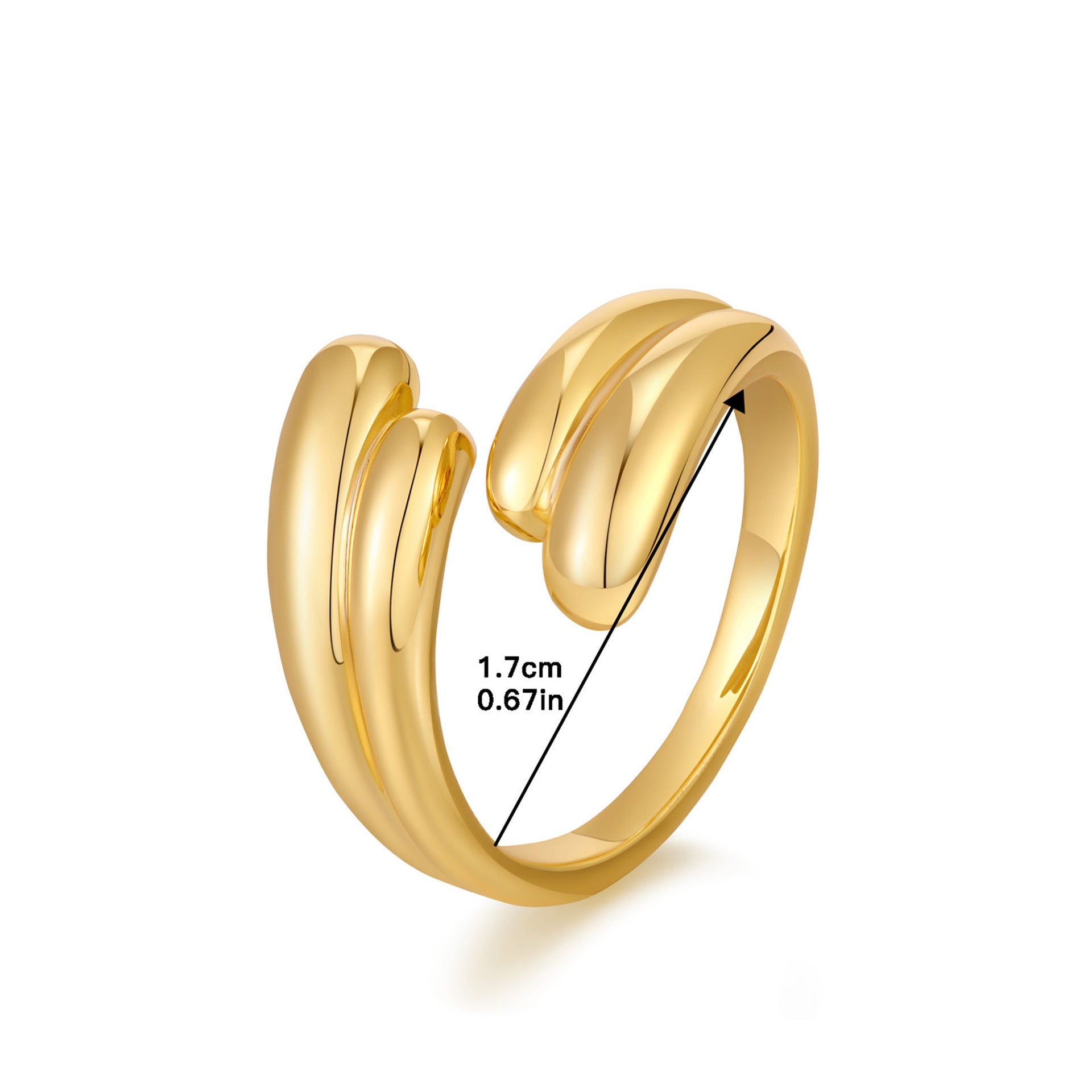 Wholesale  Geometric Open Adjustable rings