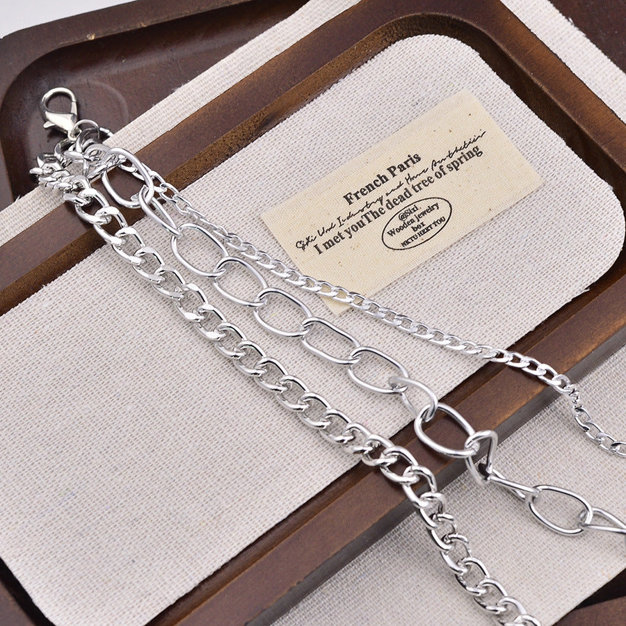 Wholesale Vintage Punk 3 Layer Chain Boot Buckle Shoe Accessory Electroplated Alloy Trendy Style For Resale
