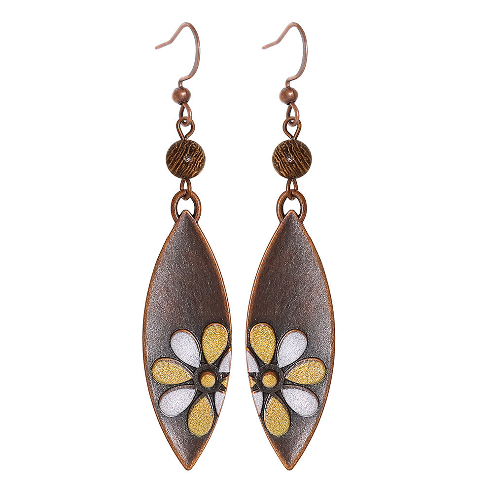 Wholesale Bohemian Maillard Style Handmade Earrings Zinc Alloy Jewelry Accessory for Resale