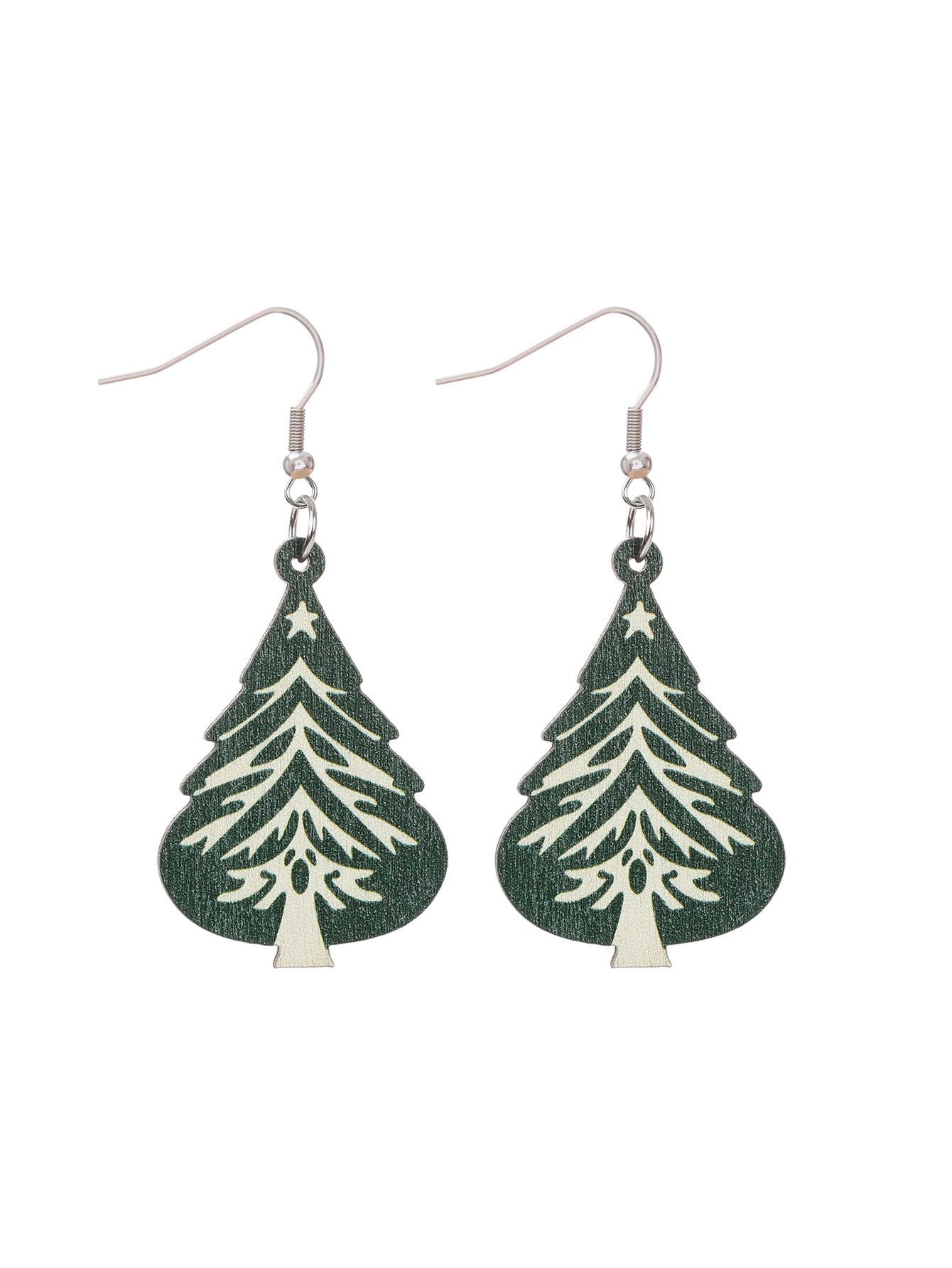 Wholesale Christmas Party Cute Snowman Christmas Tree Cartoon Wooden Earrings