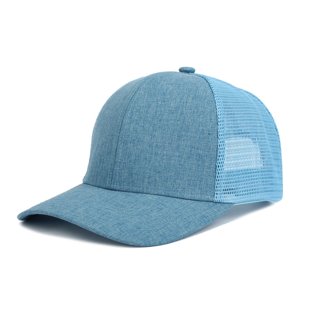 Wholesale Solid Color Trucker Hat Breathable Mesh Cap Cotton Baseball Cap ACC-HT-RongZhao026